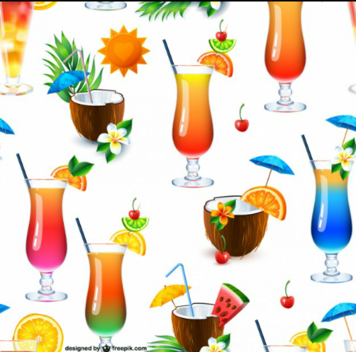 Летние напитки фон