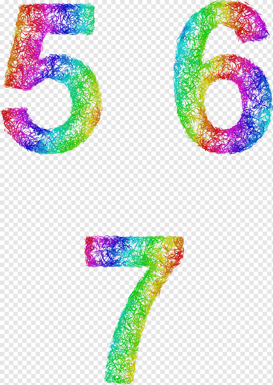 Цифра 6 Радужная