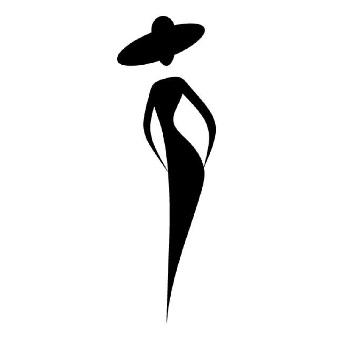 Силуэт женщины в платье