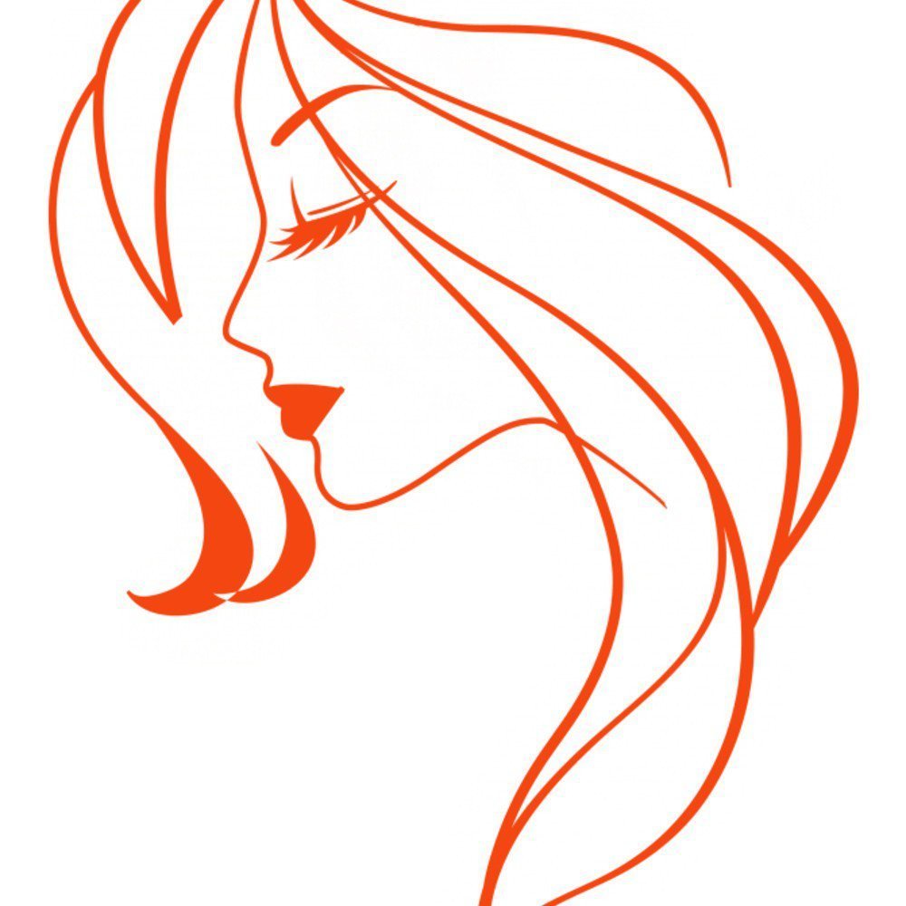 Контур женского лица