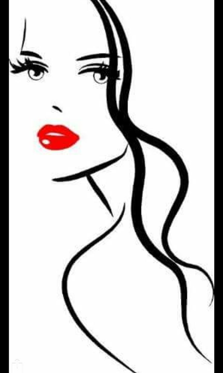 Контур женского лица