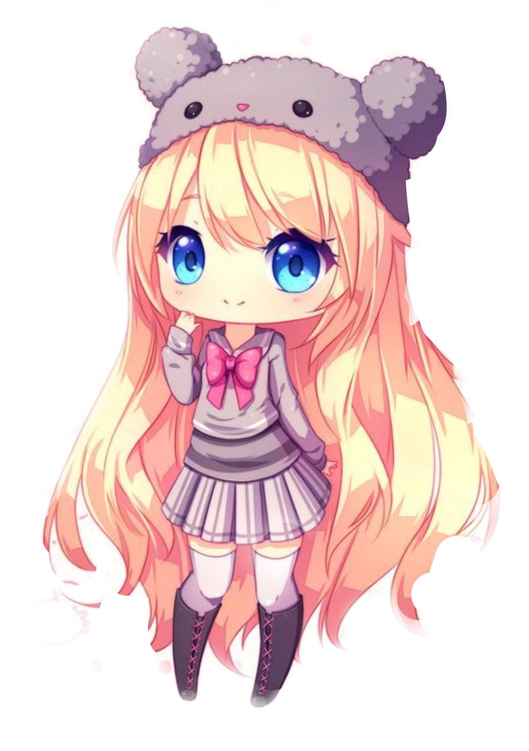 Девушка с пакетом на голове аниме