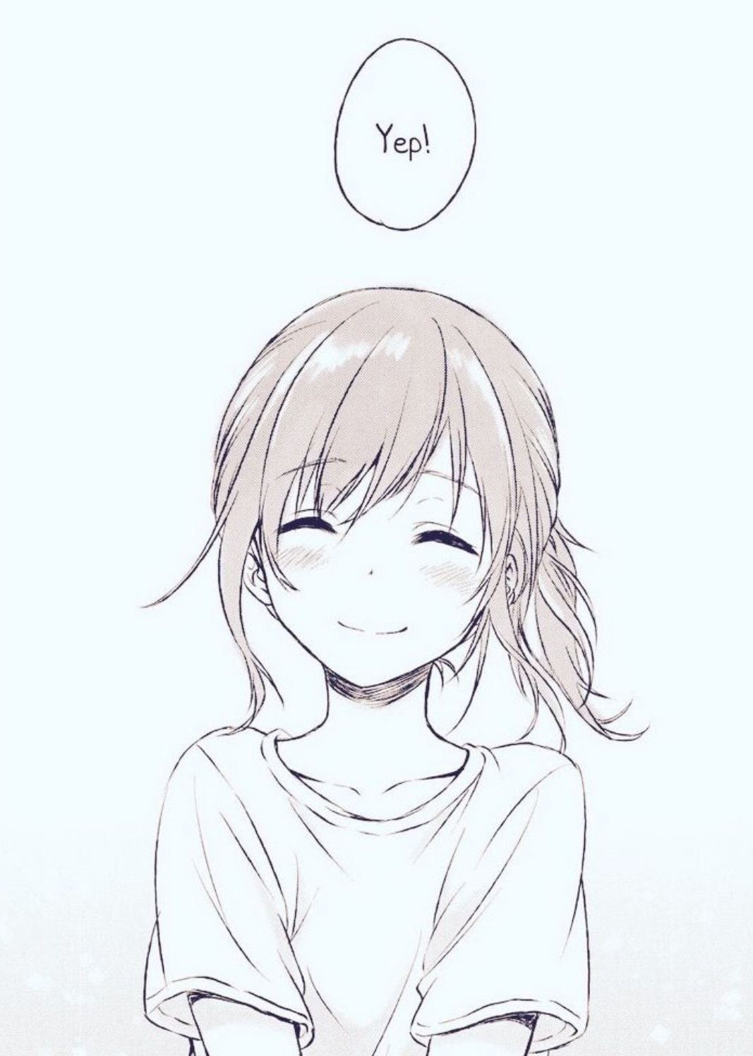 Рисунки для срисовки девочки аниме легко