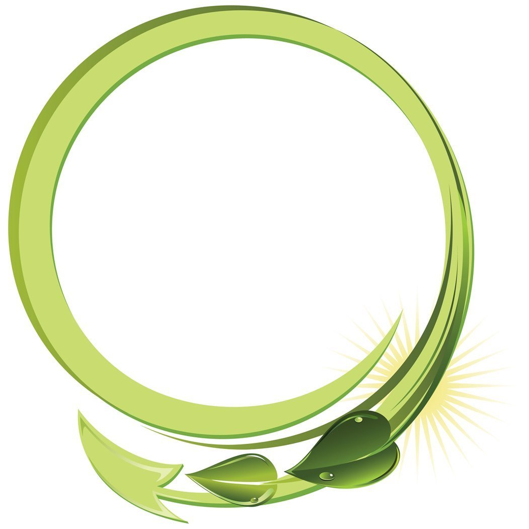 Зеленая круглая рамка