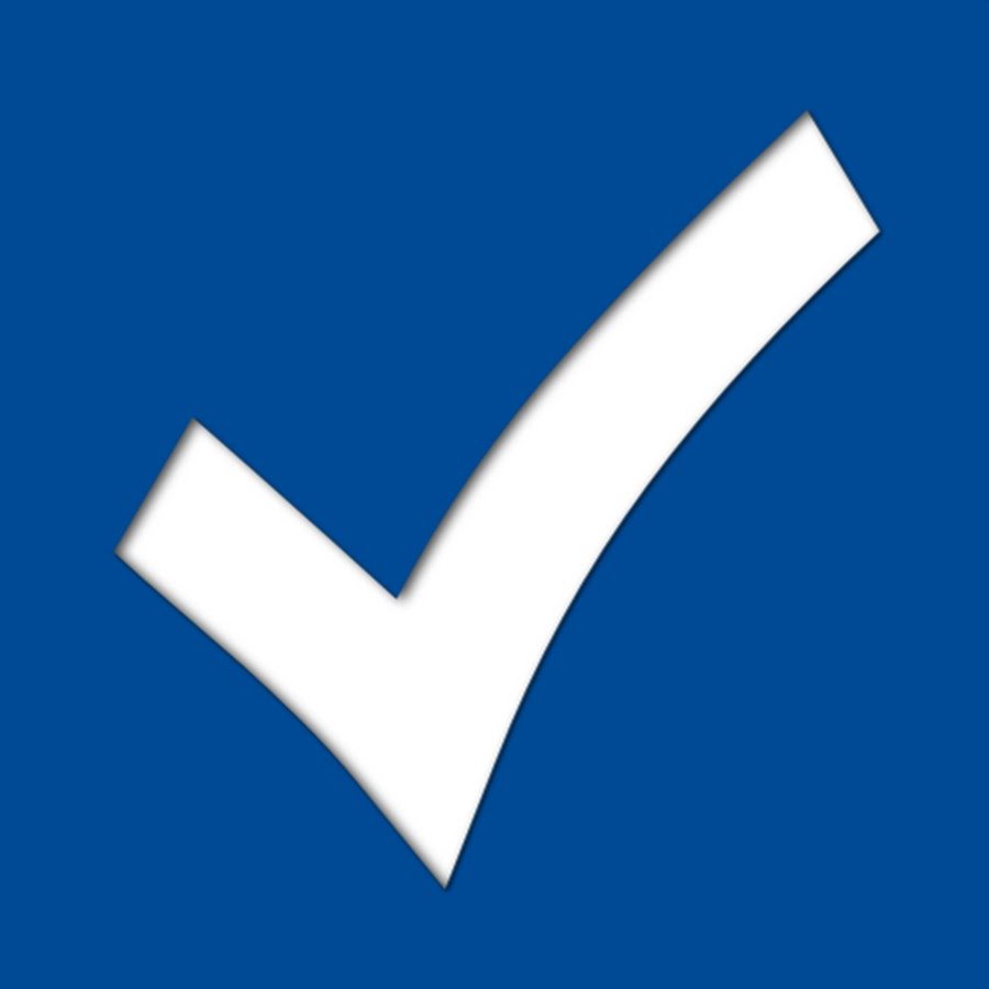 Галочка на голубом фоне