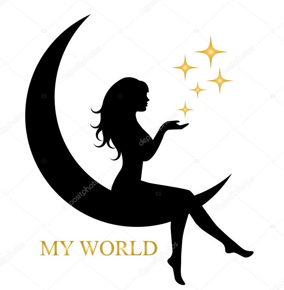 Девушка на качелях в космосе