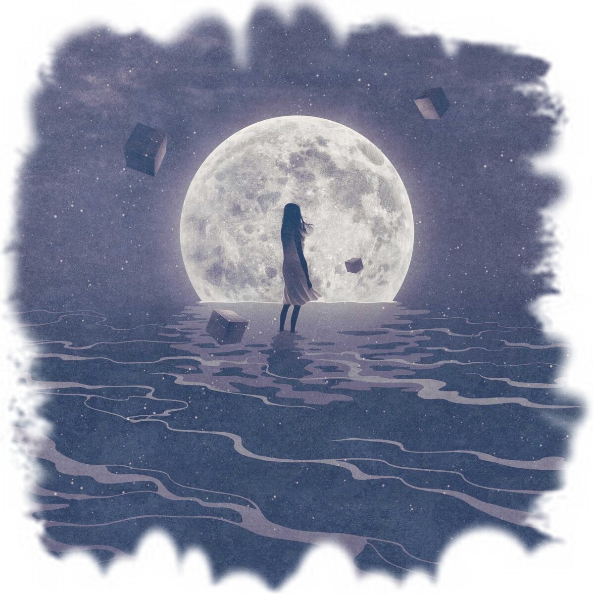 Луна силуэт