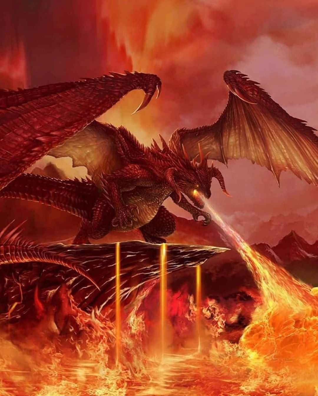 Огнедышащий дракон