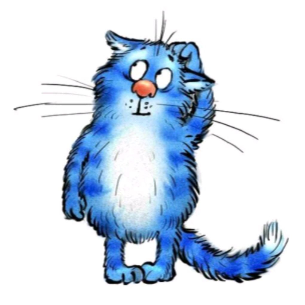 Голубые коты Ирины Зенюк Стикеры