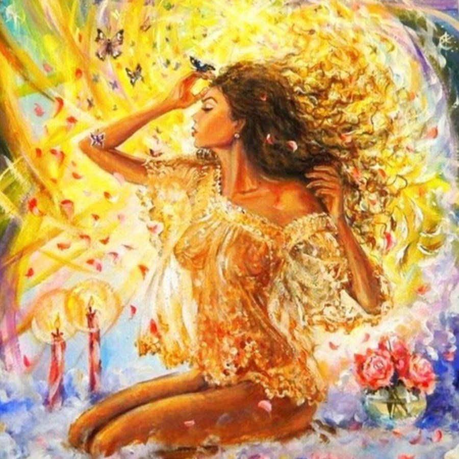 Девушка в летящем платье