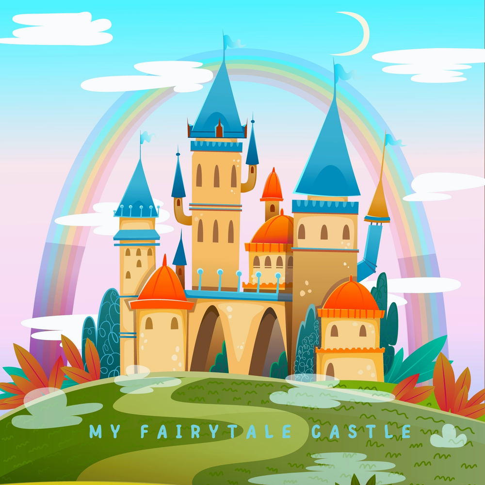 Сказочный замок с радугой