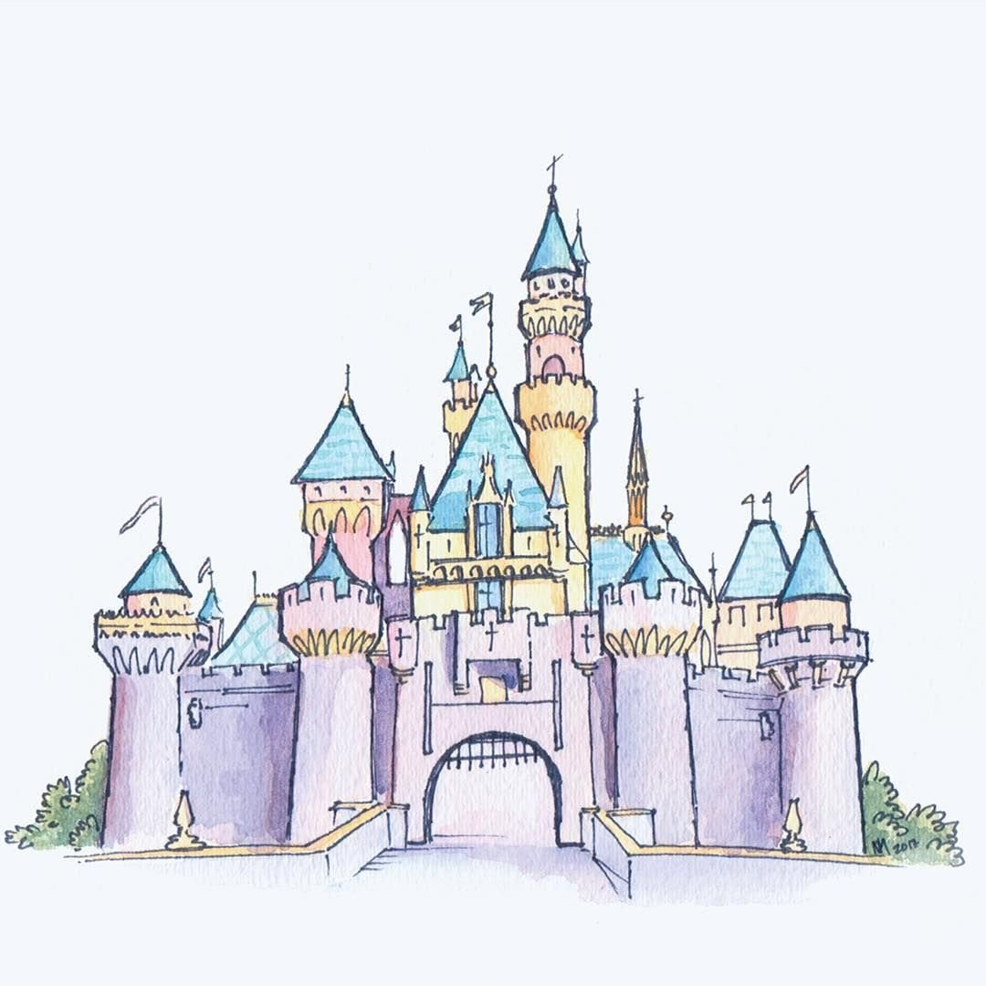 Акварельный замок принцессы
