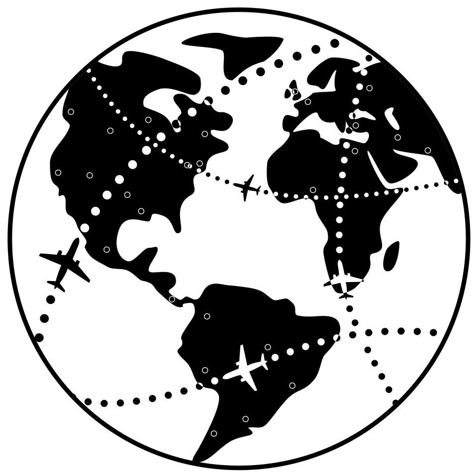 Трафареты путешествия