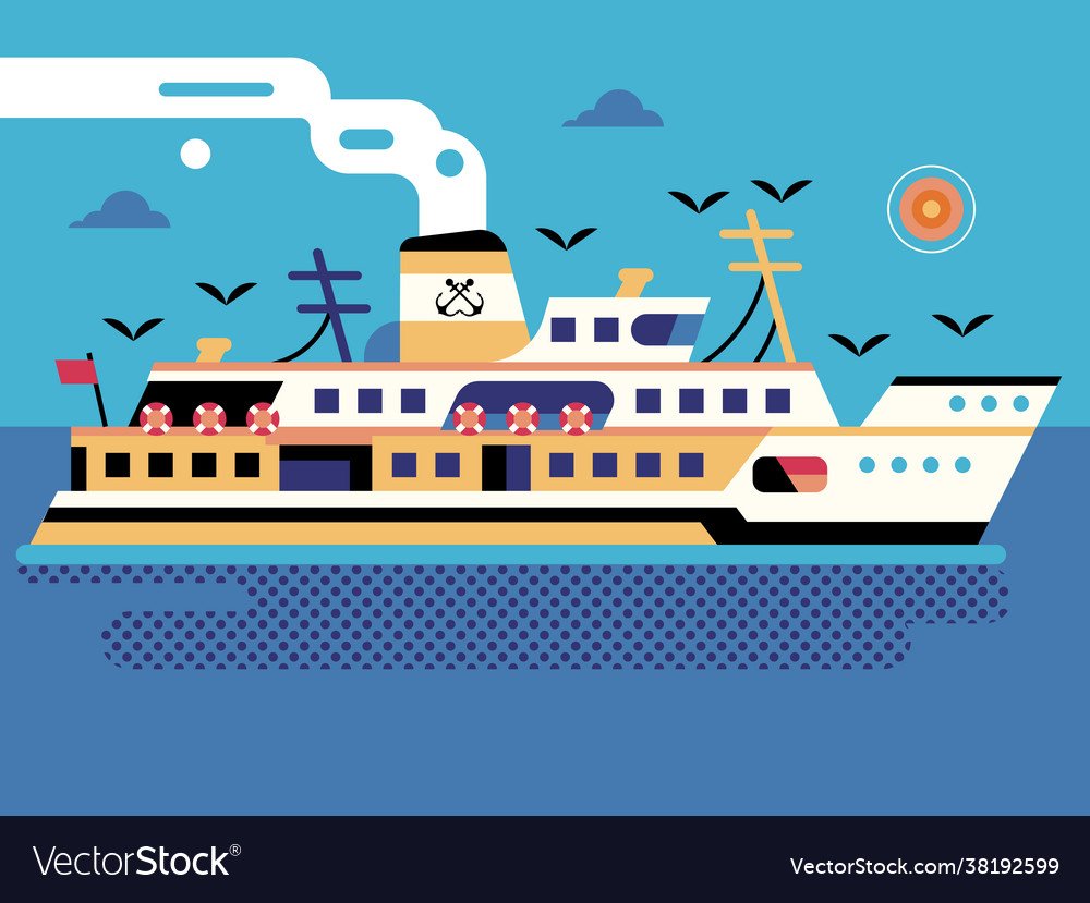 Паром вектор