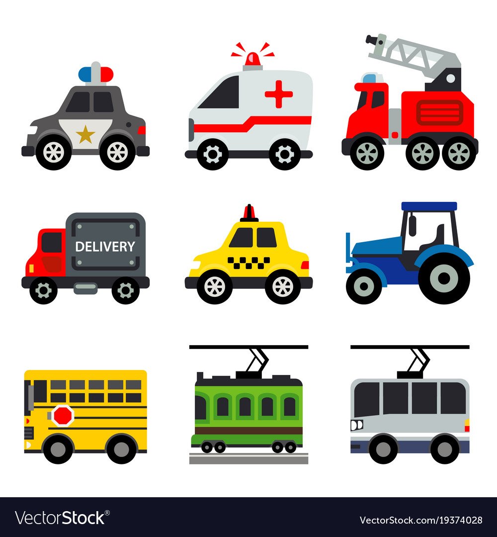 Наземный транспорт вектор