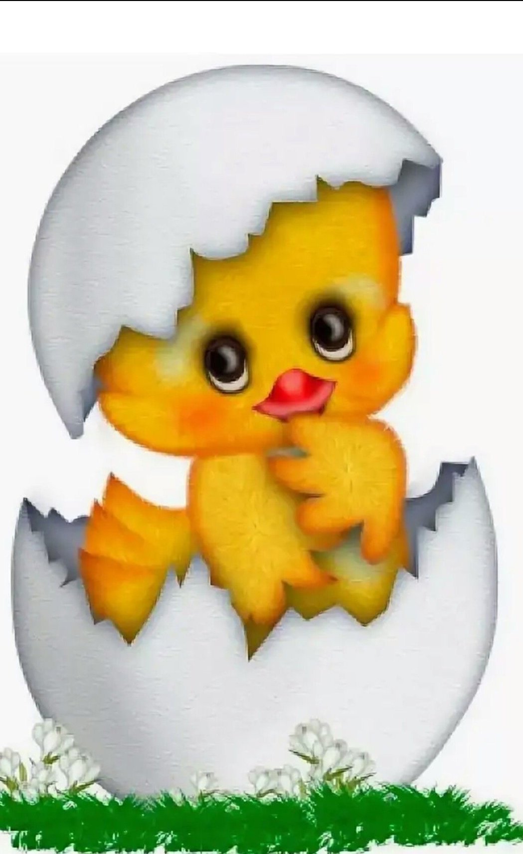 Открытка с днём рождения с цыпленк