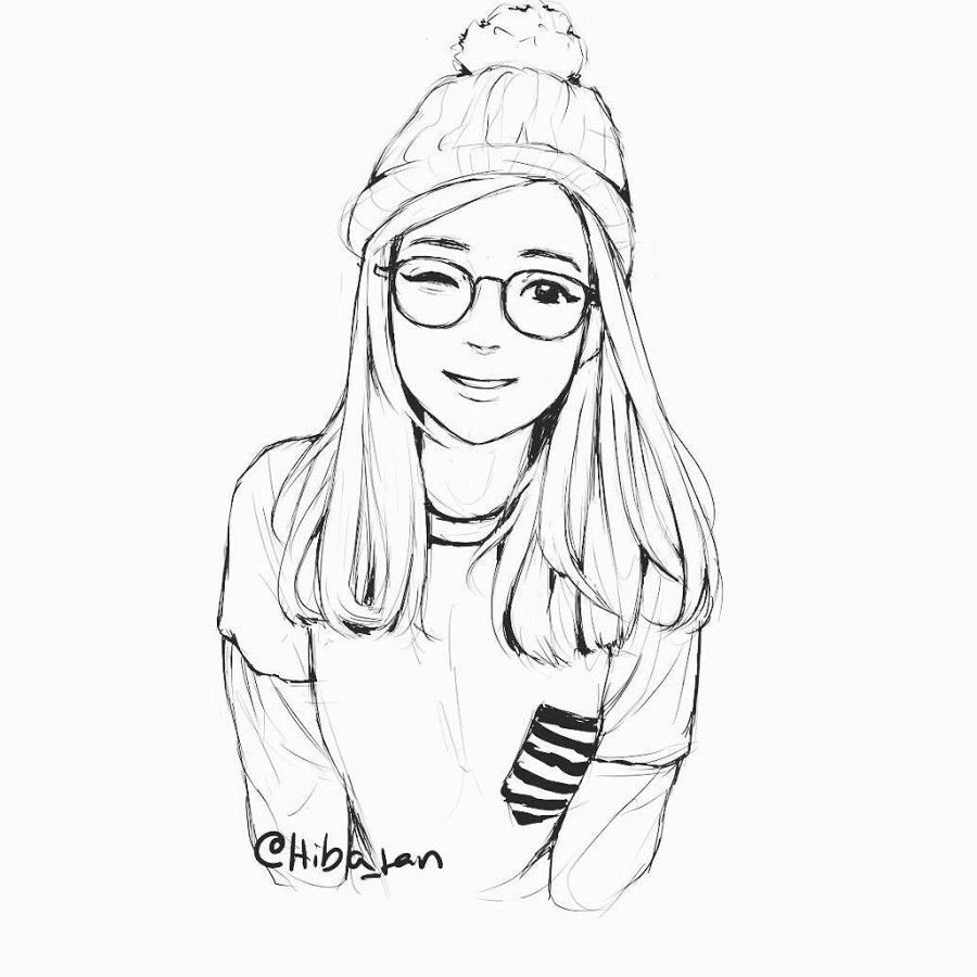 Рисунки для срисовки девочки