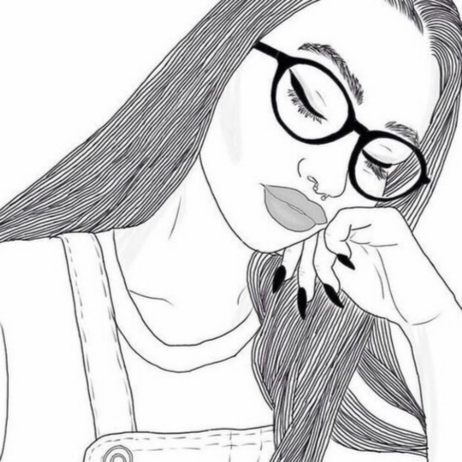 Рисунки для срисовки девушки