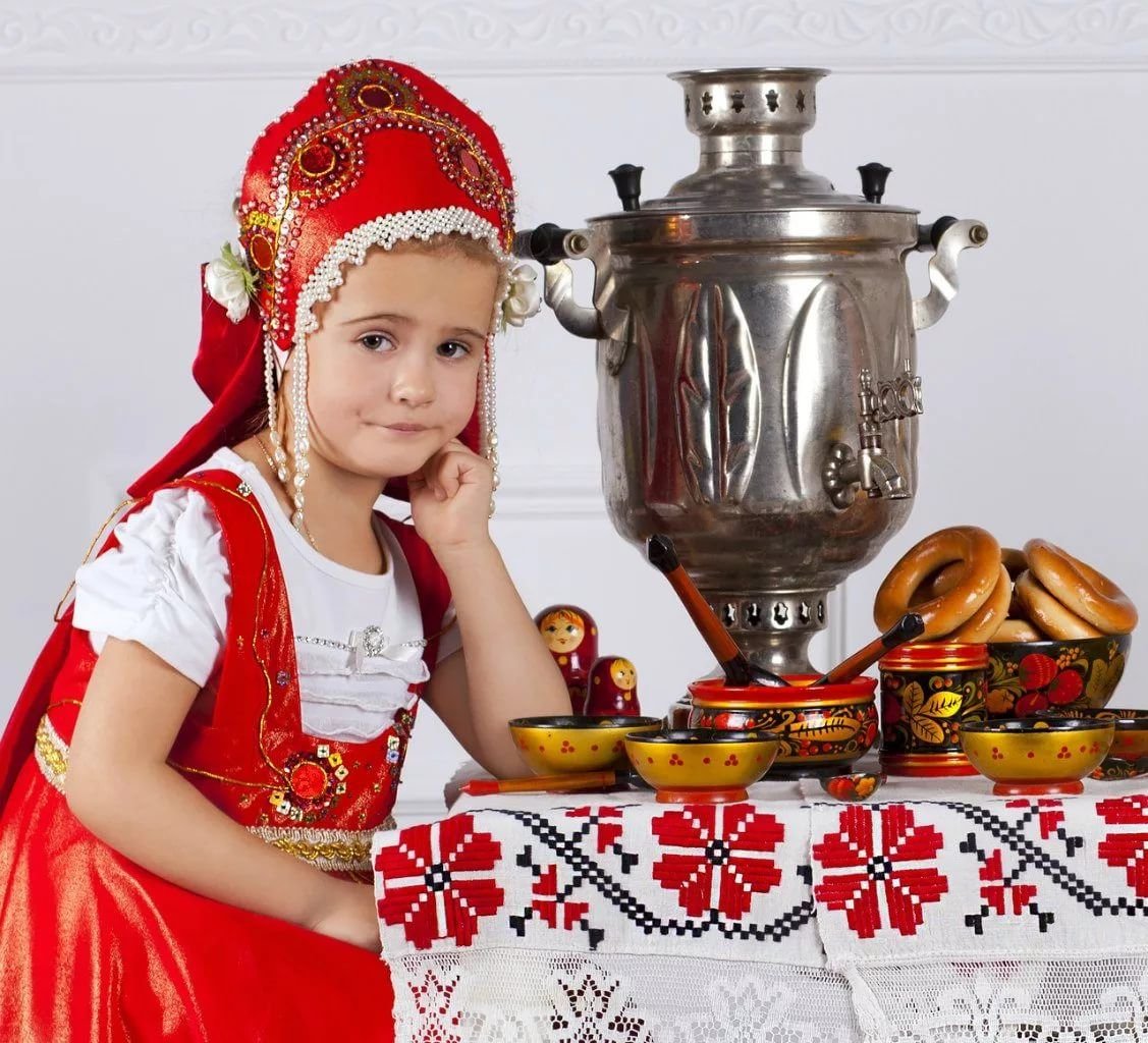 Чаепитие с самоваром дети