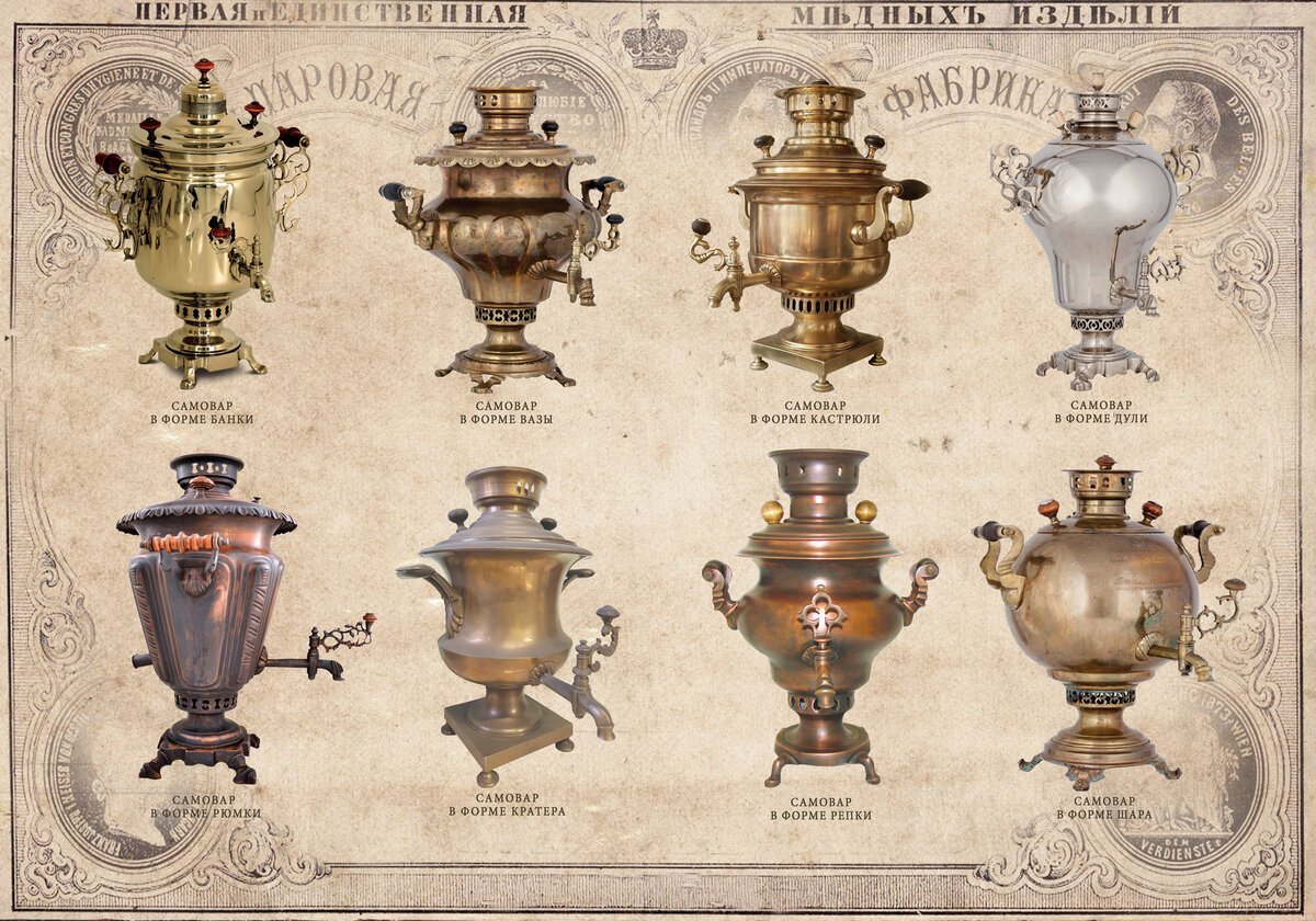 Формы самоваров и их названия