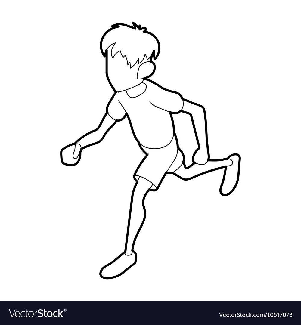 Контур идущего человека