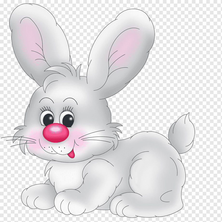 Милый розовый зайчик