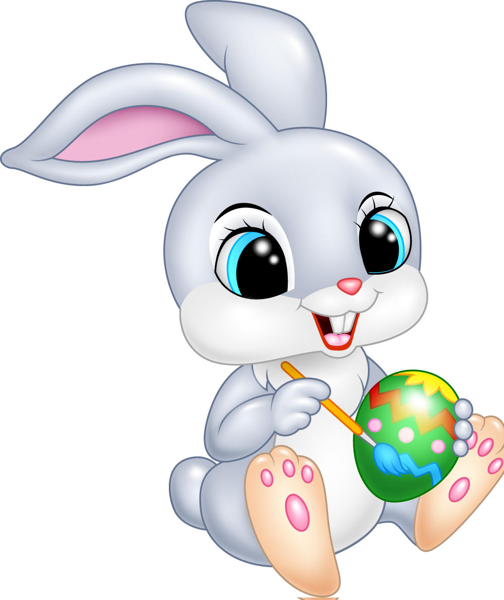 Зайчик на прозрачном фоне