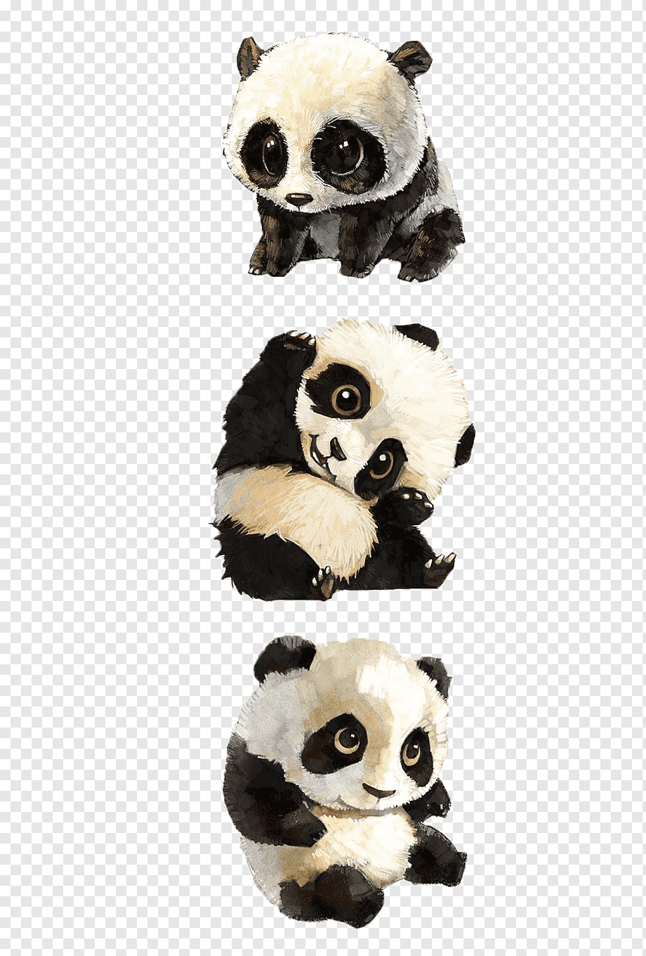 Панда мультяшная с глазами большими