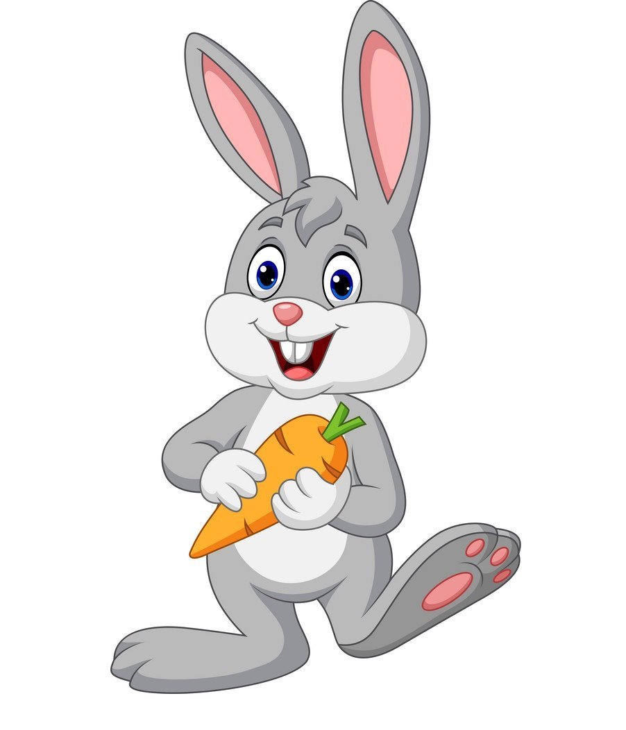 Заяц карточка для детей