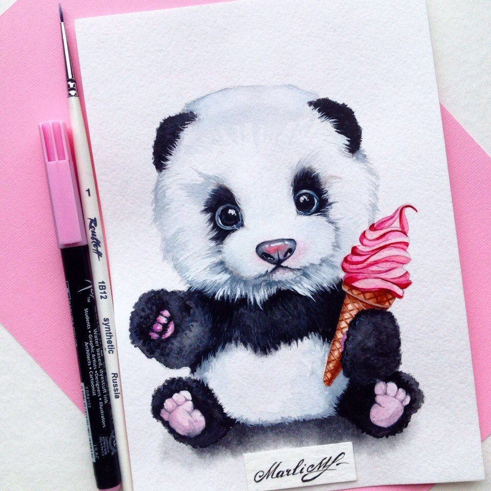 Панда эскиз