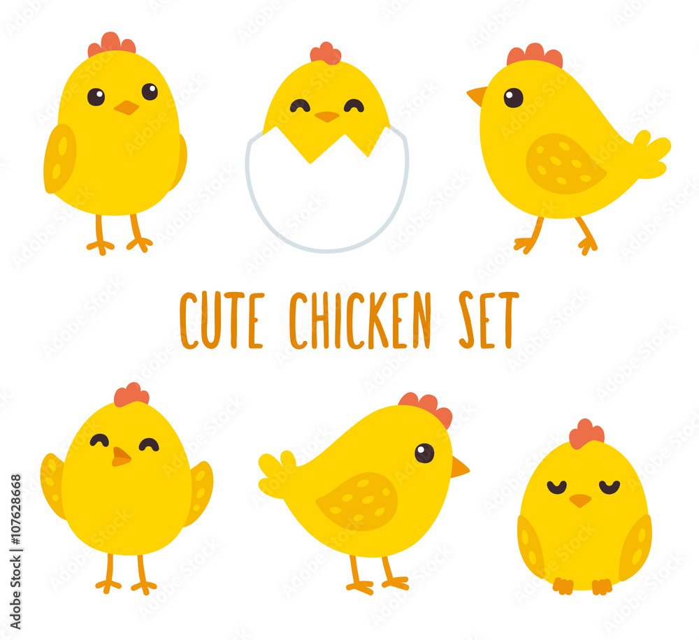 Курица с цыплятами вектор