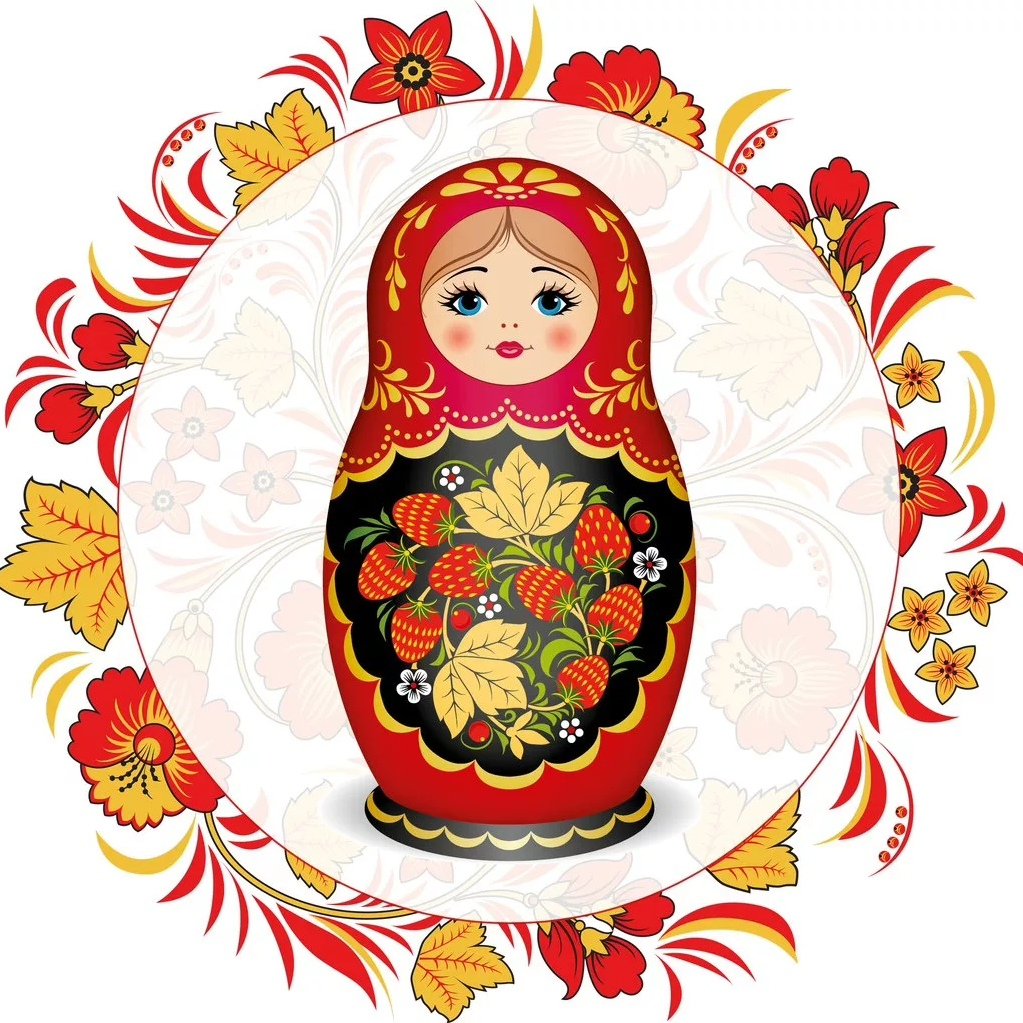 Матрешка гуслицкая роспись