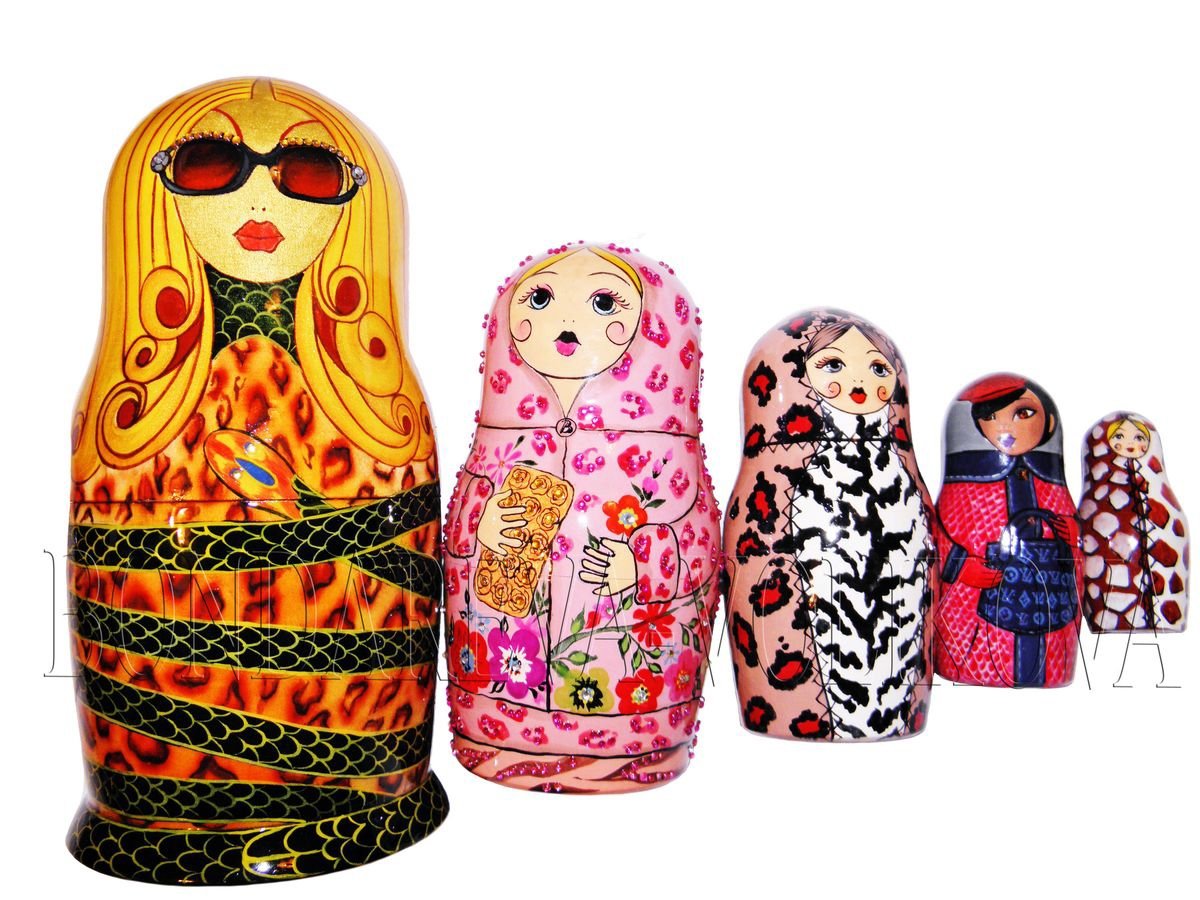 Матрешка вектор платье