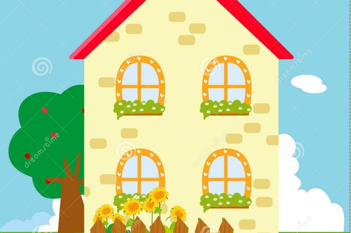 Домик с окошками для детей