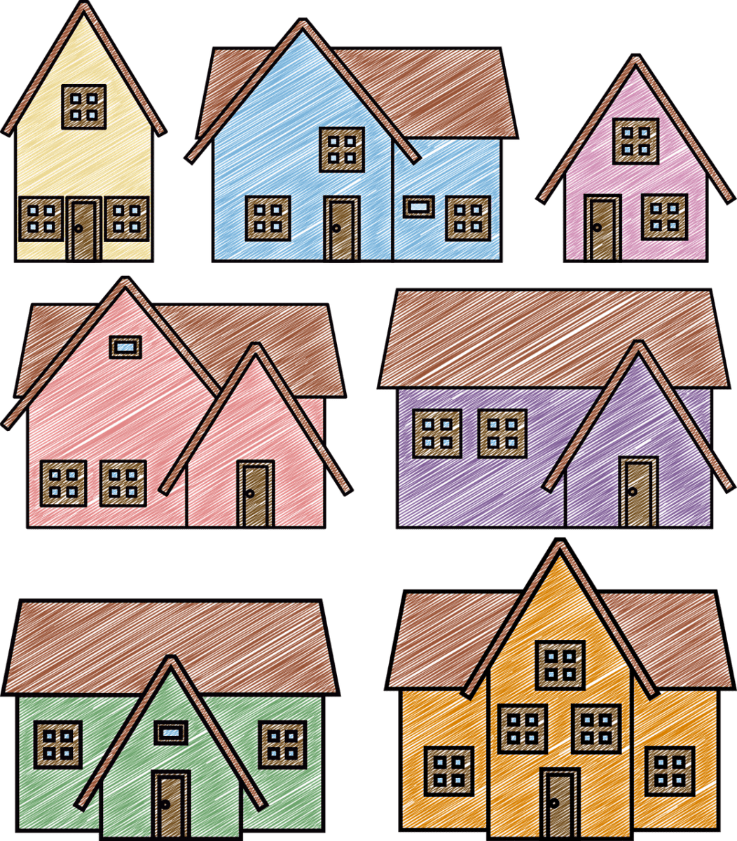 Иллюстрации разных домов