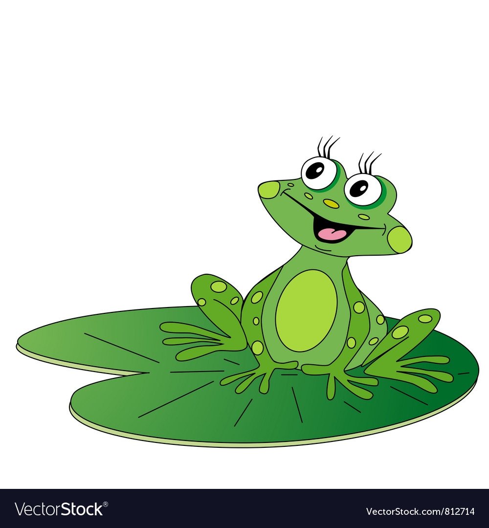 Зеленый мультяшный Лягушонок
