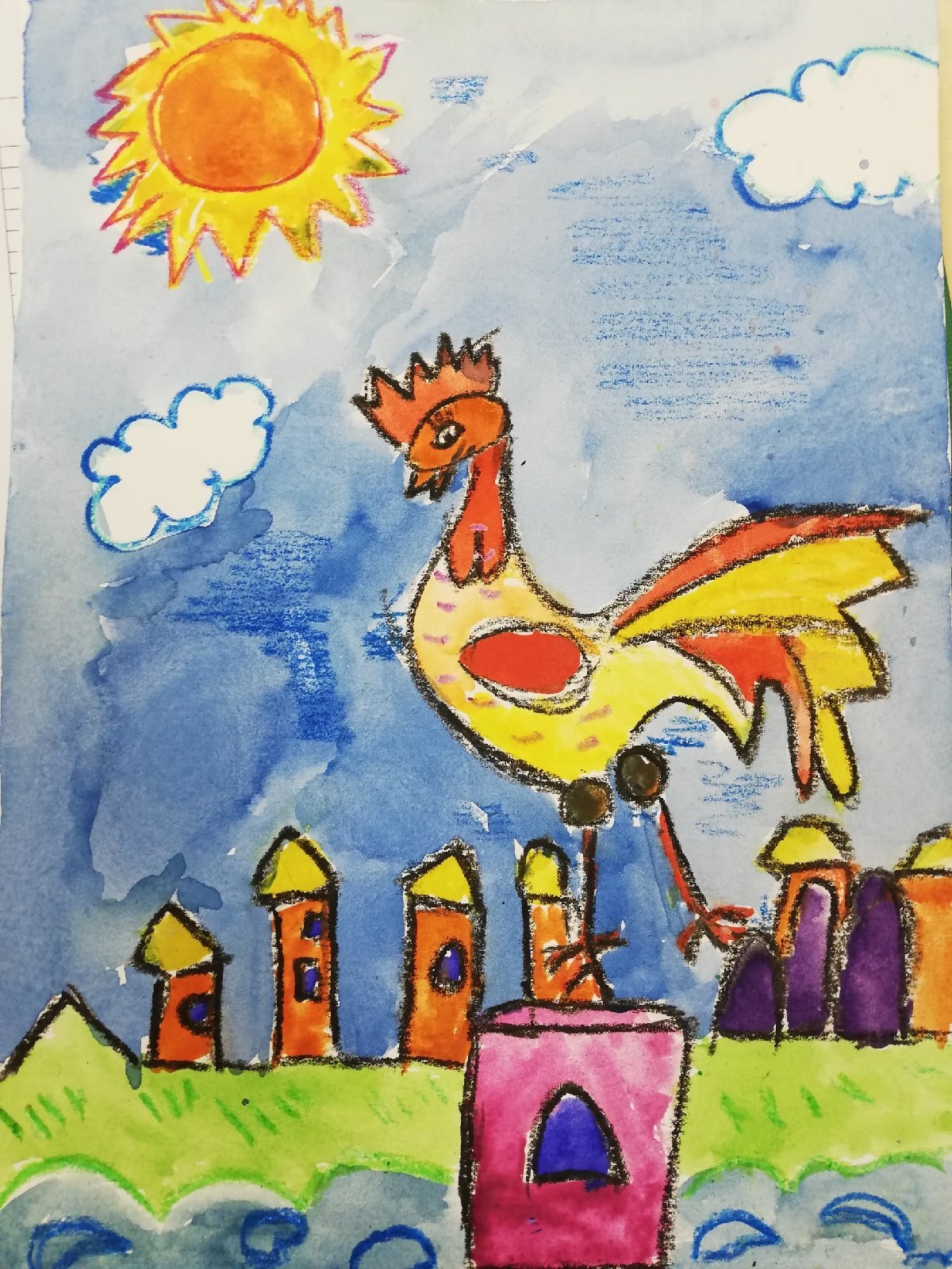 Рисование Сказочная птица