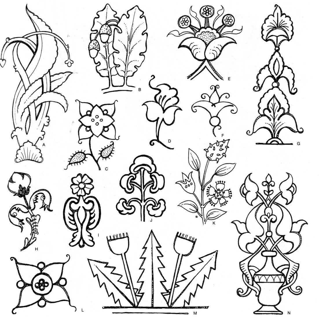 Фантазийные цветы рисунок