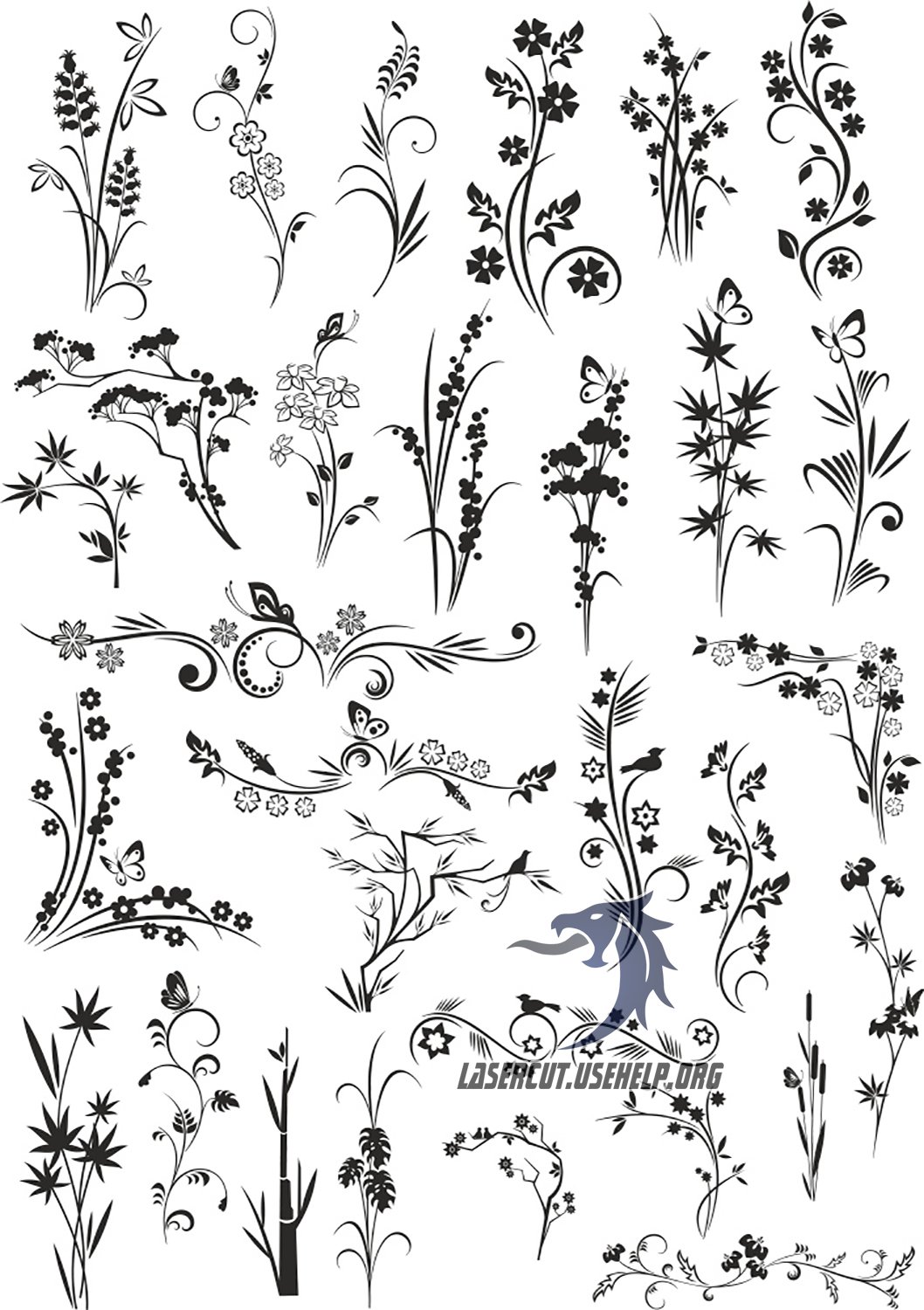 Растительный орнамент бесшовный