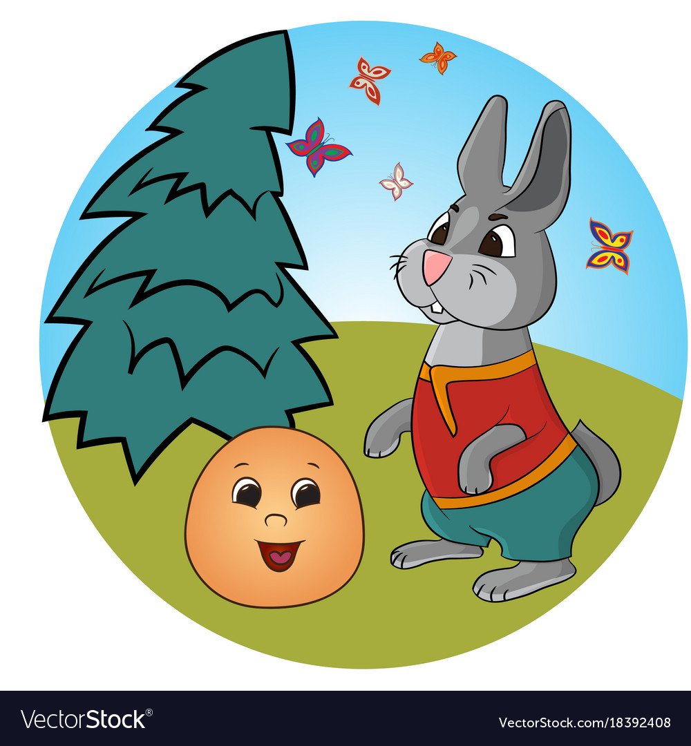 Герои сказки Колобок в кружочках