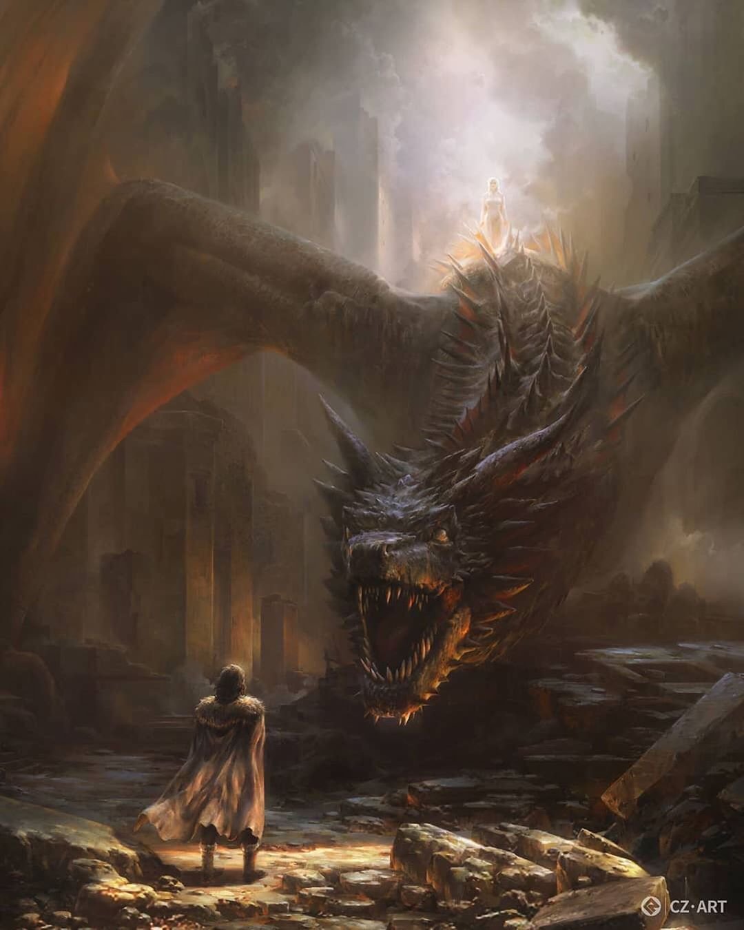 Голова змеи с открытой пастью