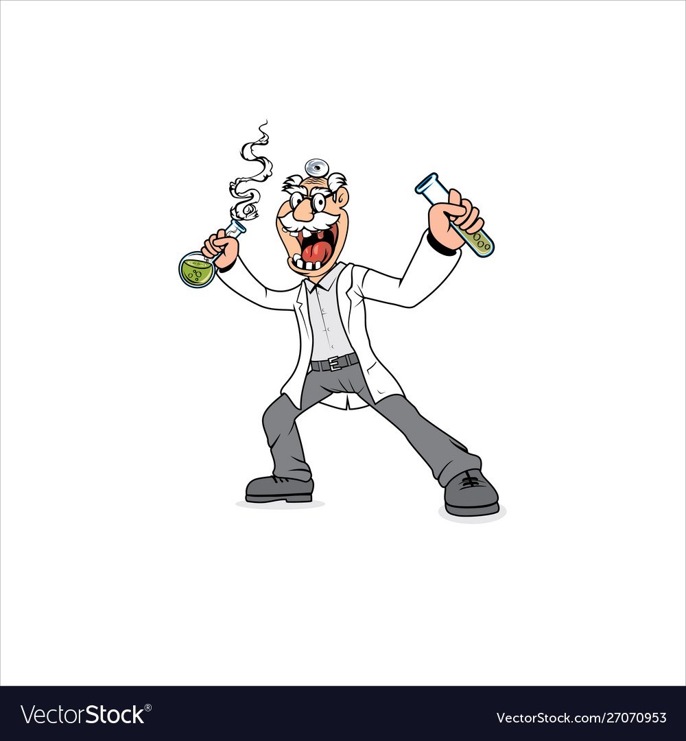 Ученый с торчащими волосами