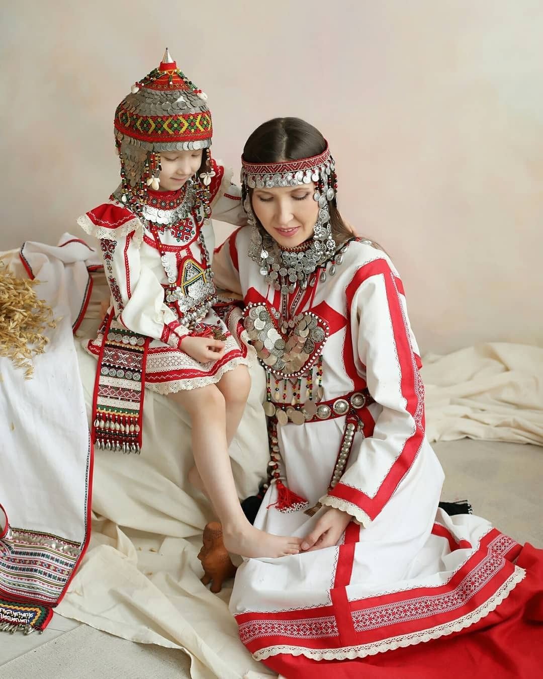 Чувашская девушка рисунок