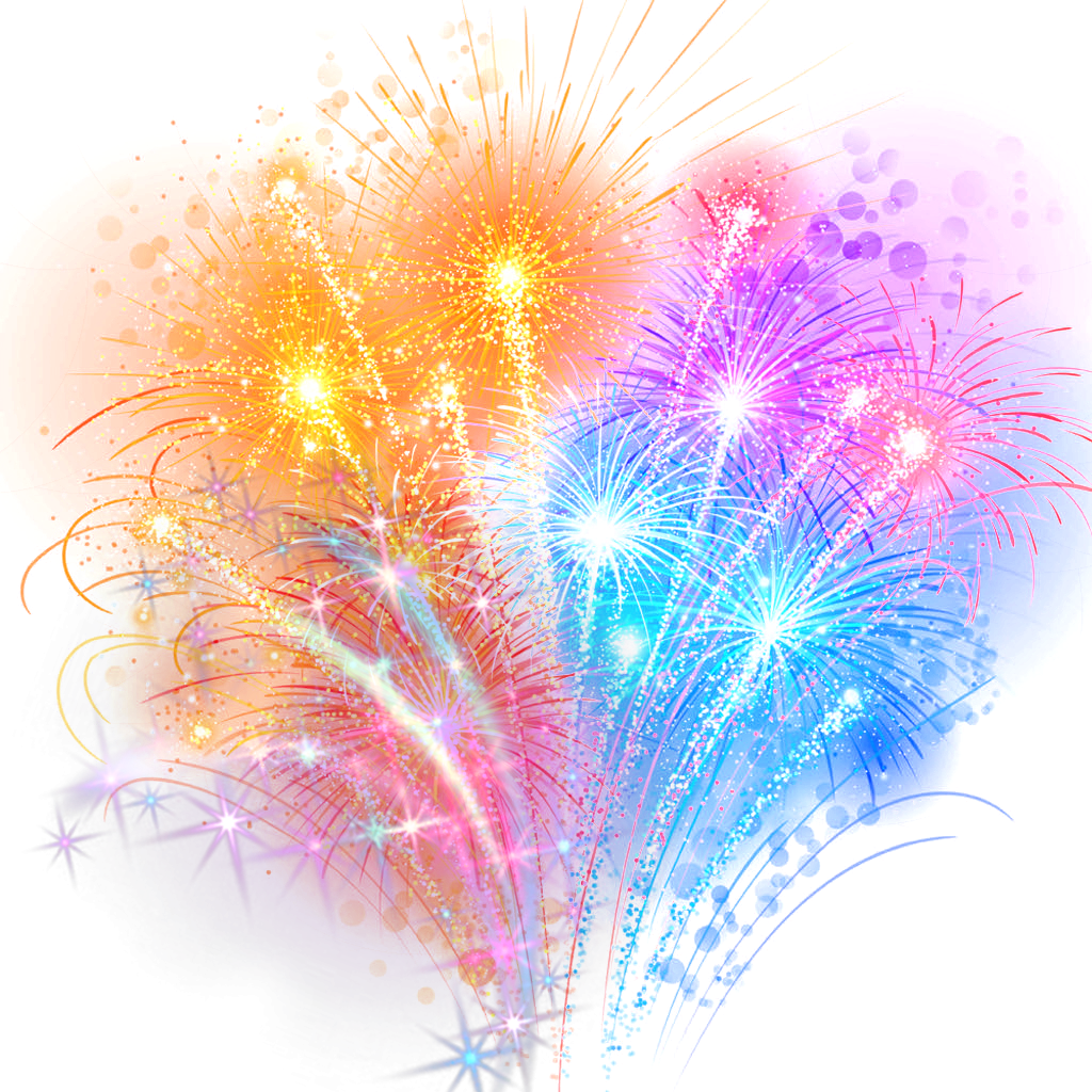 Фейерверк на белом фоне