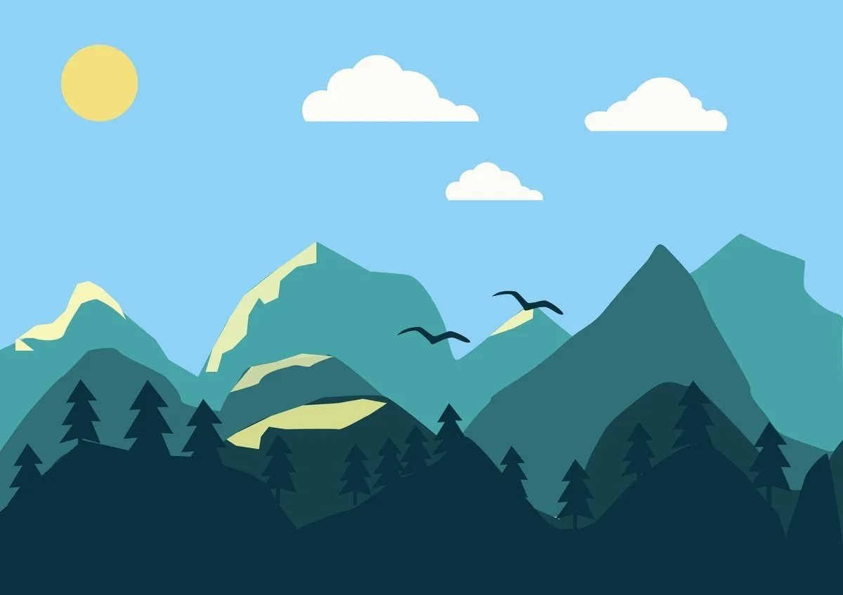 Стилизованные горы