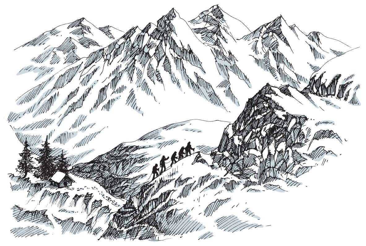 Стилизованные горы