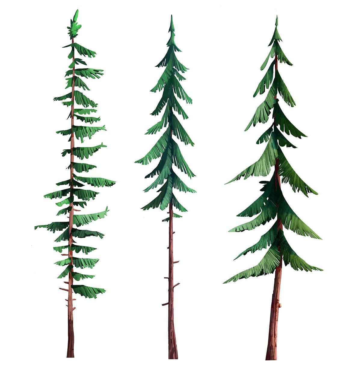 Силуэт леса