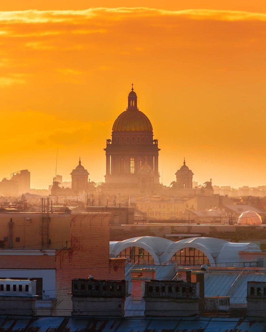 Закат Питер Исаакиевский собор