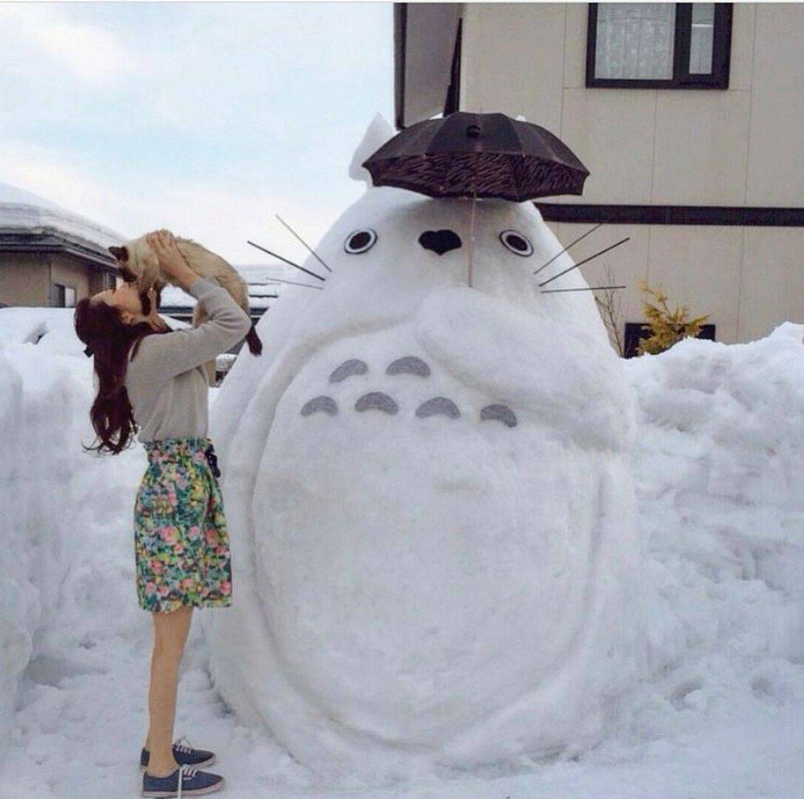 Девушка и Снеговик