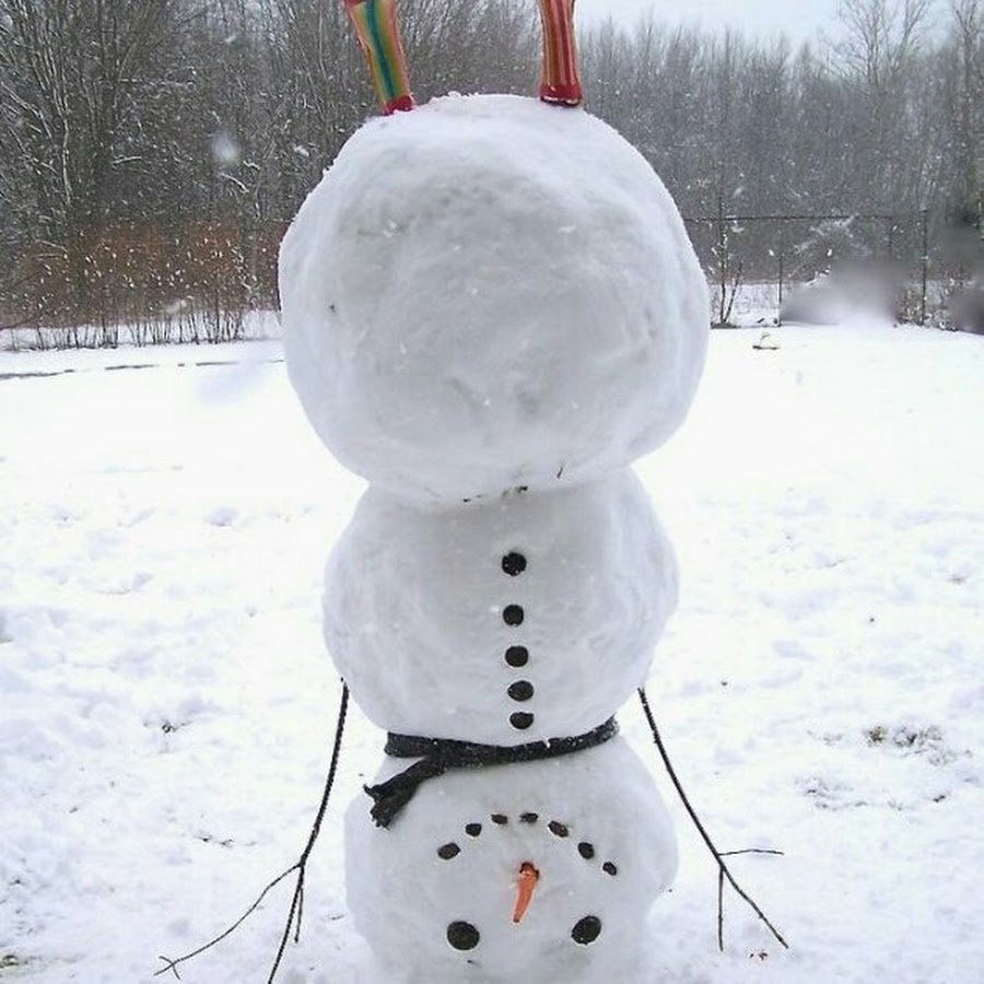 Снеговик вверх ногами